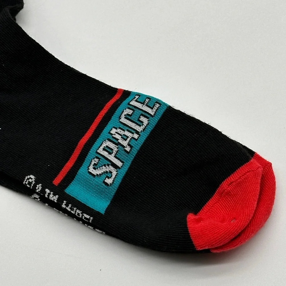 mens Novelty Socks space jam tazmanian devil Size 6-12 Warner Brothers 1‎ Pair